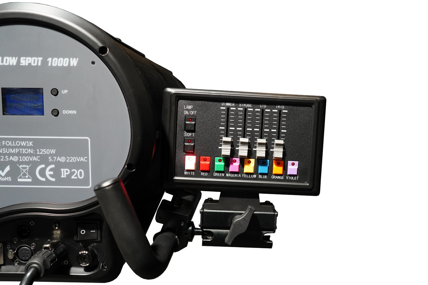 Event Lighting  FOLLOW1K - 1000W LED Followspot with Stand and Road Case