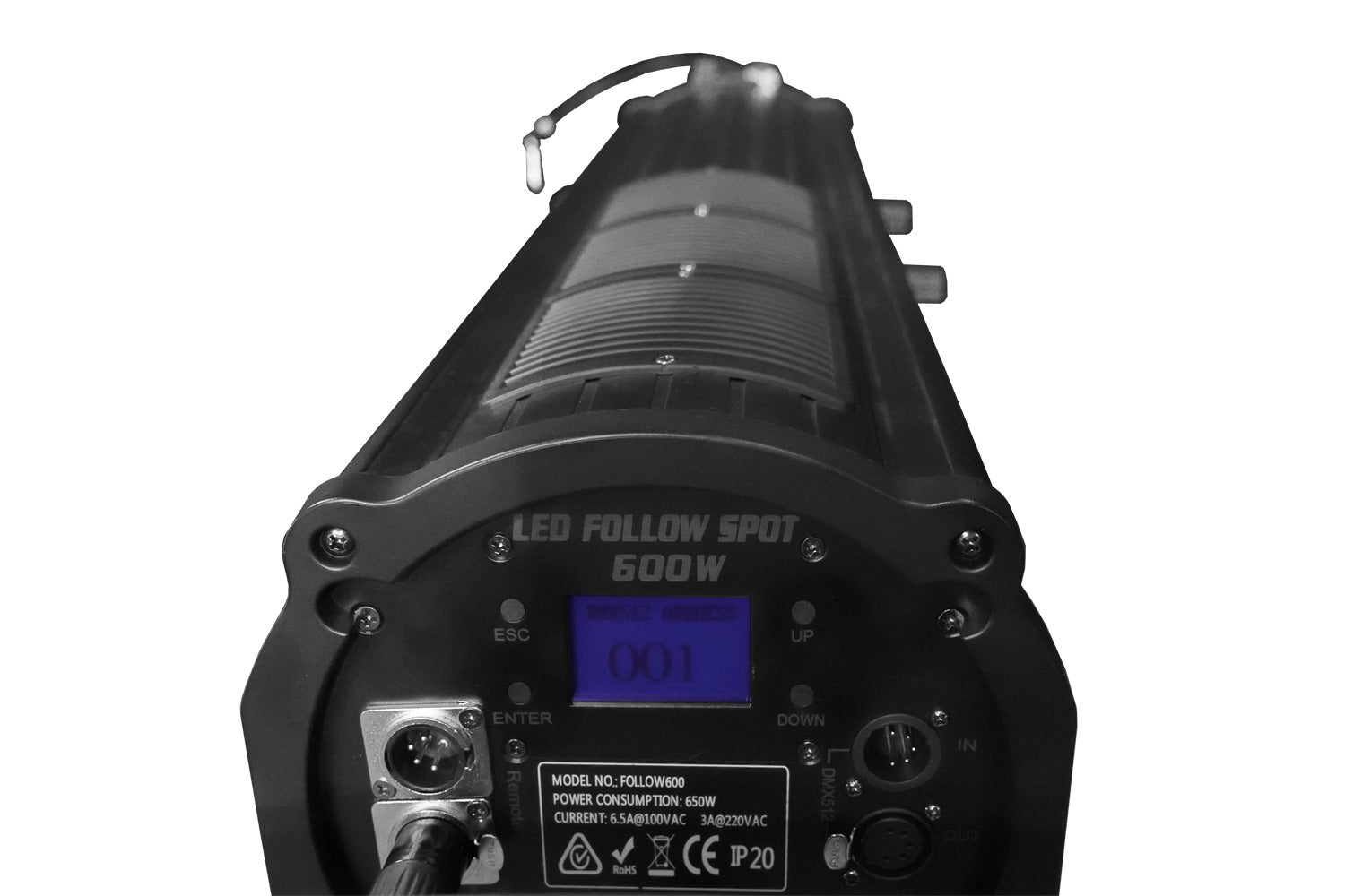 Event Lighting  FOLLOW600 - 600W LED Followspot with Stand and Road Case