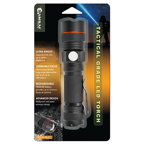Sansai Rechargable LED Torch GL-H483C