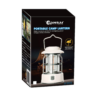 Portable Camp Lantern LED Light Power Indoor & outdoor Sansai GL-H721S