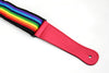 Thick Guitar Strap Rainbow Adjustable Long Anti Slip Exquisite Pure Cotton Weave