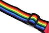 Thick Guitar Strap Rainbow Adjustable Long Anti Slip Exquisite Pure Cotton Weave
