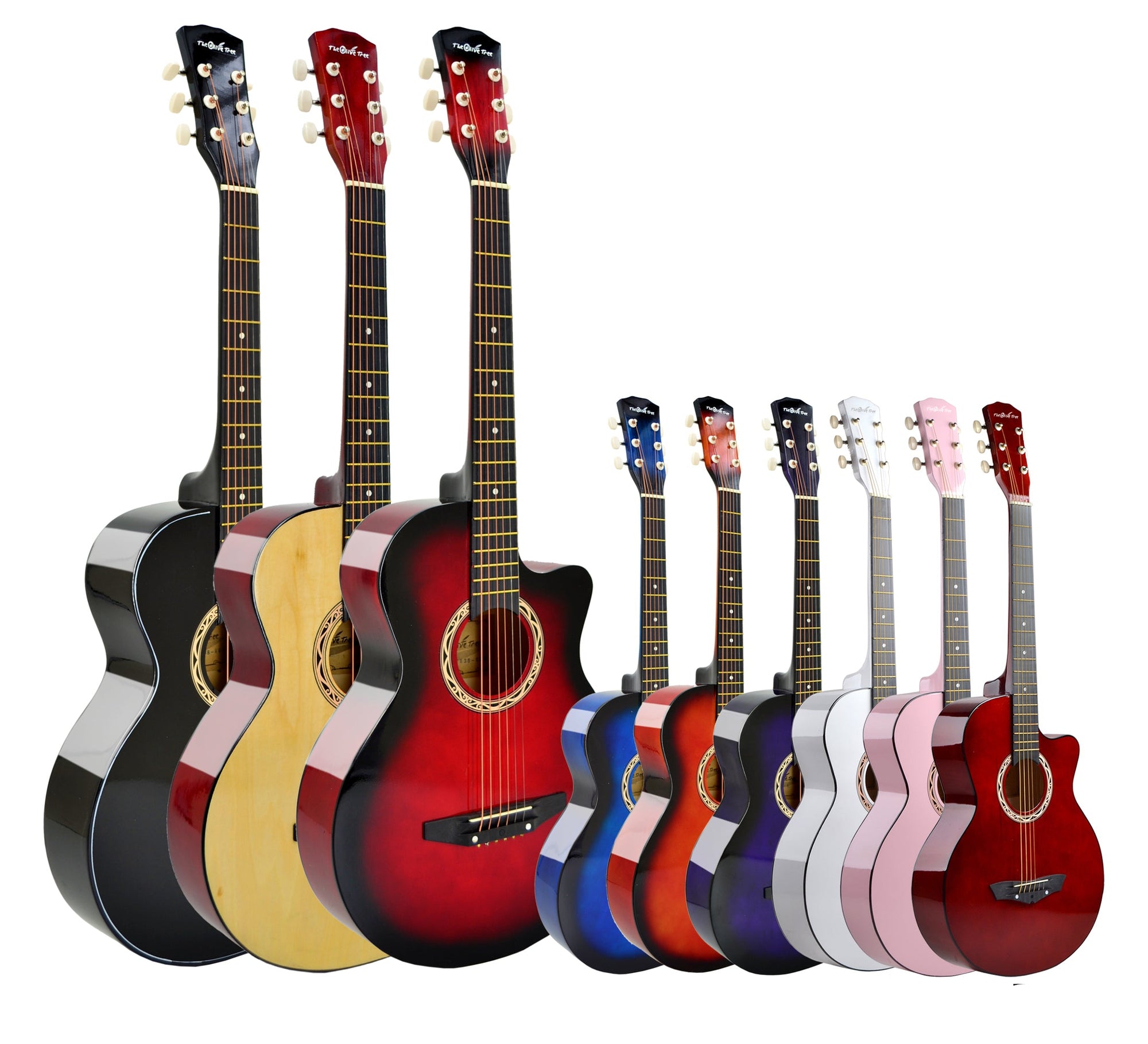 38” Inch Acoustic Guitar with Neck Adjustment Truss Rod + Optional Accessory Set