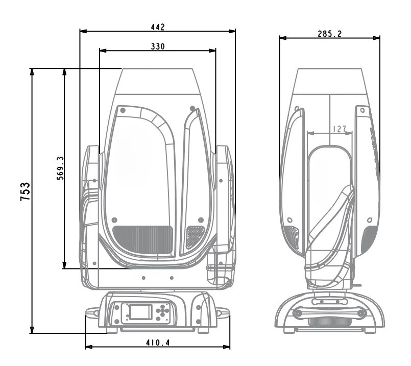 HAVOCH925F - 925W LED Hybrid Moving Head with Framing