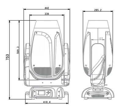 HAVOCH925F - 925W LED Hybrid Moving Head with Framing