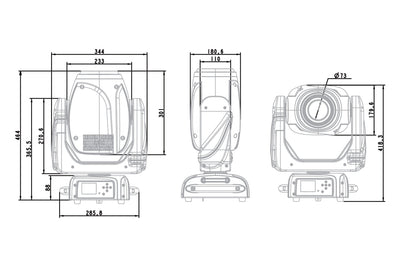 Event Lighting  HAVOCS150 - 150W LED Spot Moving Head