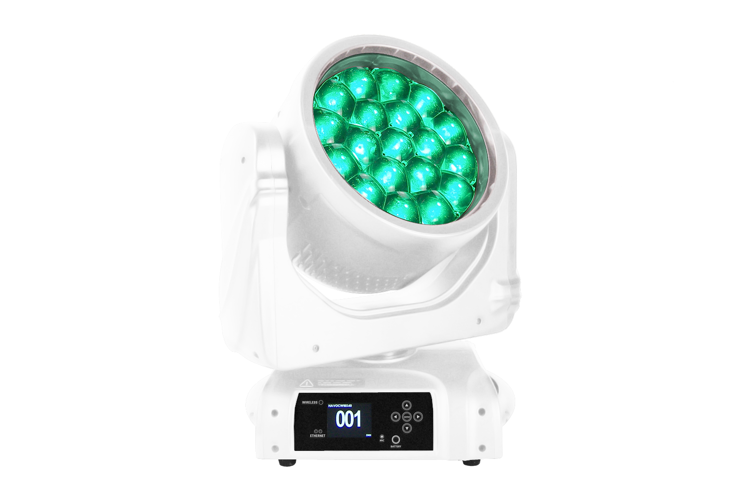 HAVOCW19X40-WH - 19 x 40W Zoom Wash Moving Head (White)