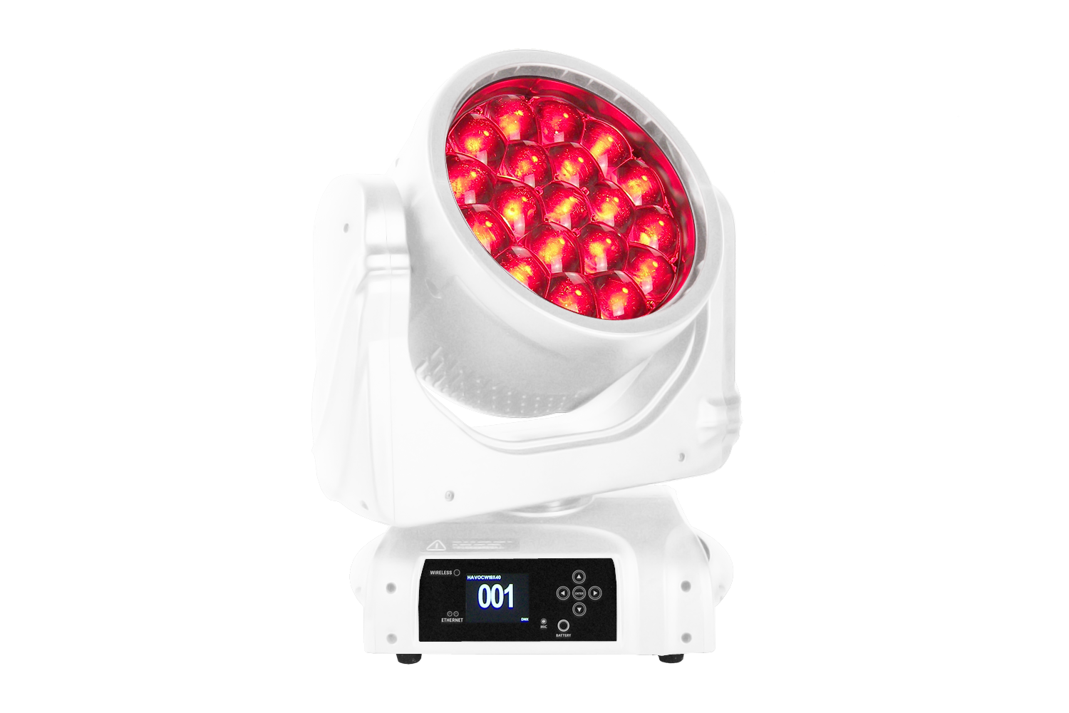 HAVOCW19X40-WH - 19 x 40W Zoom Wash Moving Head (White)