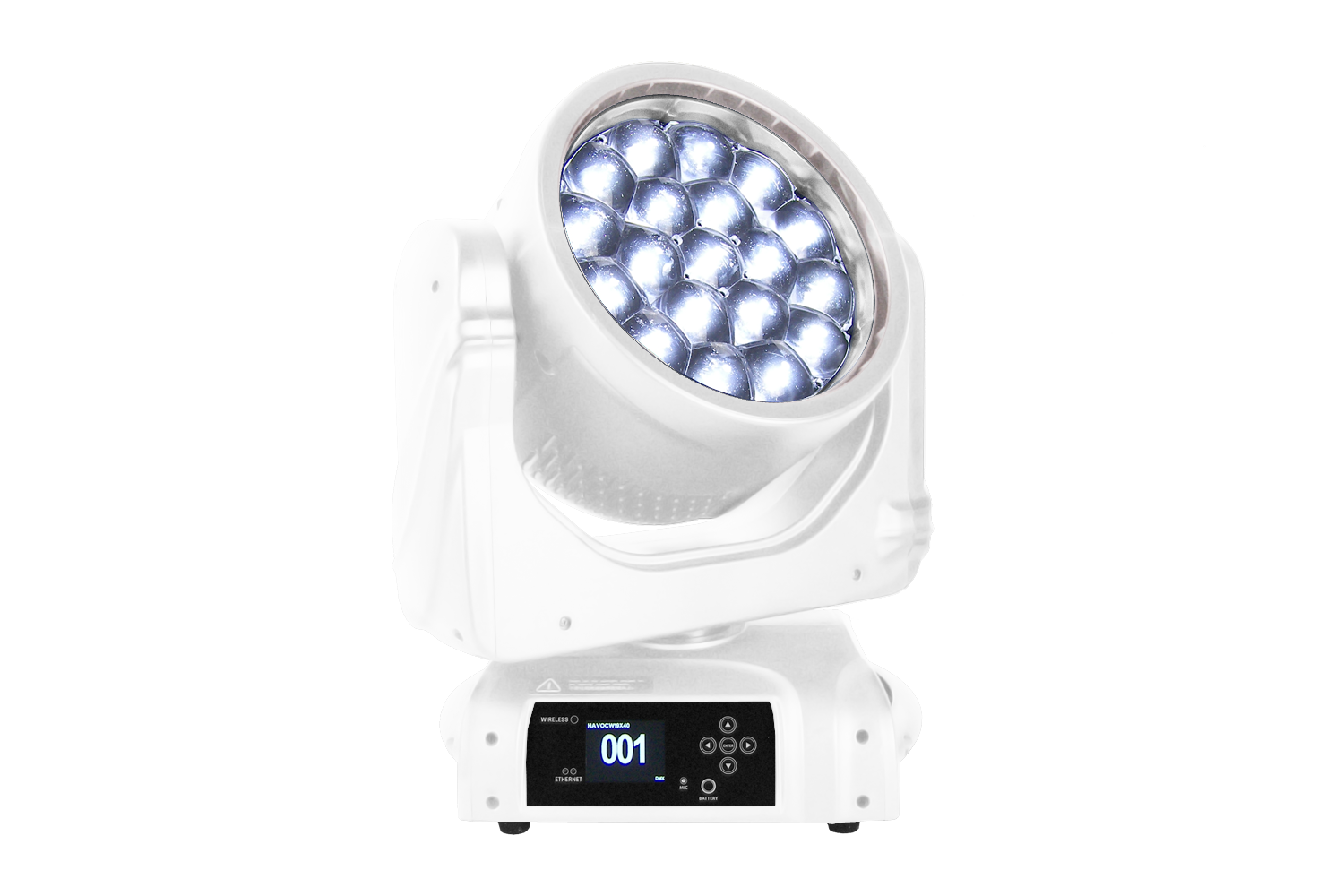 HAVOCW19X40-WH - 19 x 40W Zoom Wash Moving Head (White)
