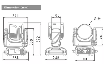 HAVOCW7X40-WH - 7 x 40W Zoom Wash Moving Head (White)