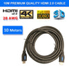 Hdmi 2.0 High Speed Cable 10m Gold Plated Connectors Ethernet Arc Hd 1080p 3d Cinema Plus 28awg 4k 60hz Hdcp