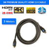 Hdmi 2.0 High Speed Cable 3m Gold Plated Connectors Ethernet Arc Hd 1080p 3d Cinema Plus 28awg 4k 60hz Hdcp