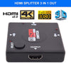 Hdmi Switch 3 in Port 1 Out Port Hdmi Switcher Supports Full Hd 1080p 3d Support 4k