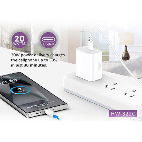 Sansai PD20W USB-C Fast Charger HW-322C