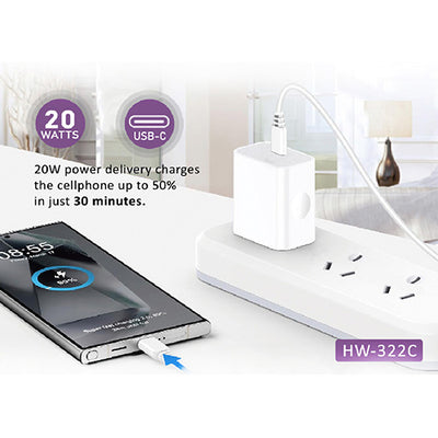 Sansai PD20W USB-C Fast Charger HW-322C