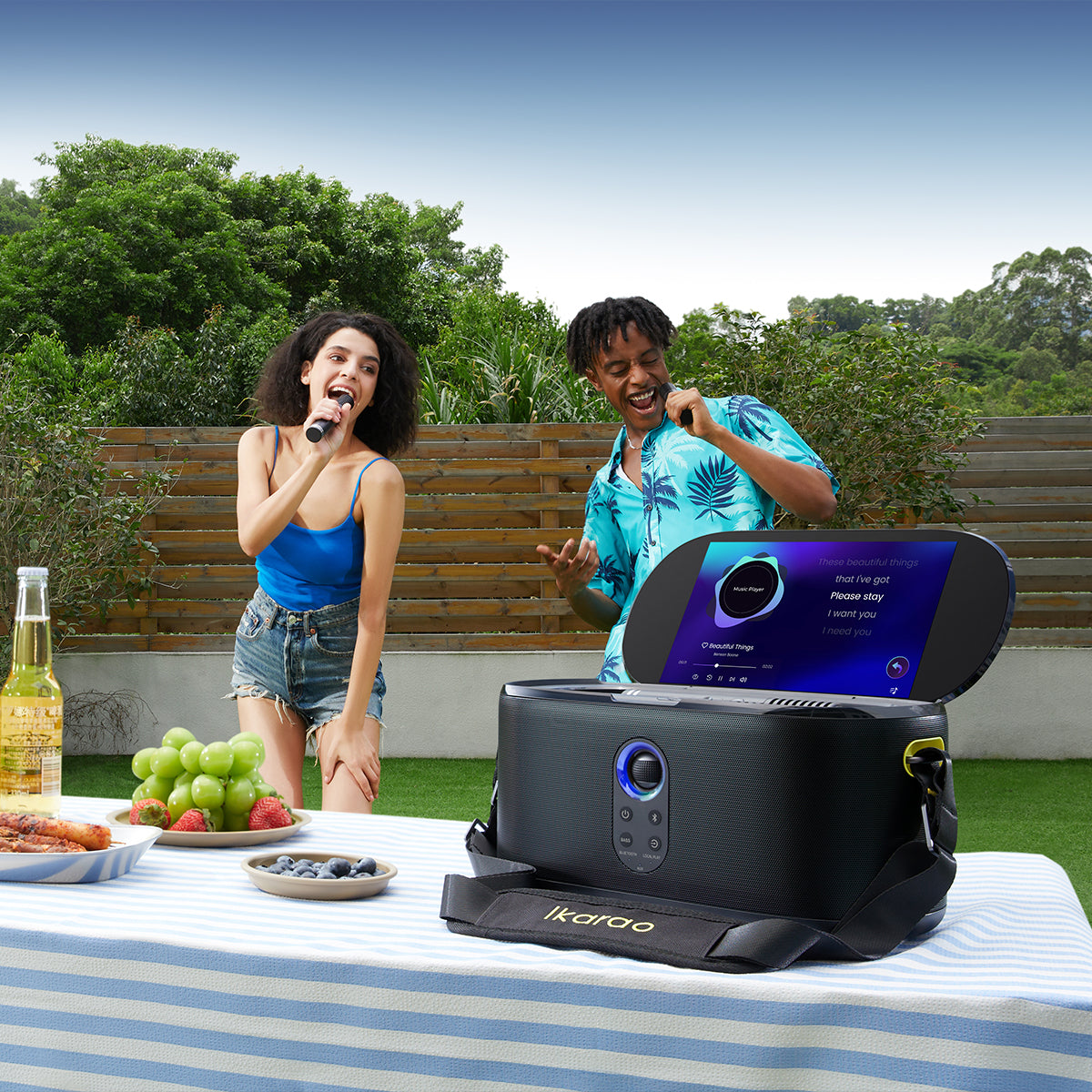 Ikarao Shell S1 Portable 300W Karaoke Machine 10” Lyrics Display