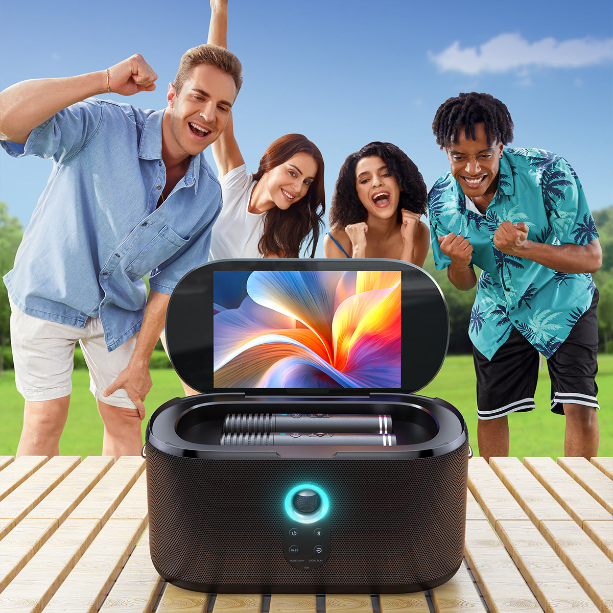 Ikarao Shell S1 Portable 300W Karaoke Machine 10” Lyrics Display