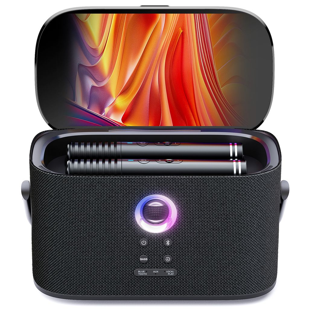 Ikarao Shell S2 Portable 140W Karaoke Speakers with 8” TouchScreen Display