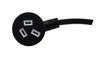 DL 2 Meters Black Piggyback Plug Main Power Extension Cord 240V 3 Pin 10A 1.0mm Cable