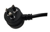 DL 2 Meters Black Piggyback Plug Main Power Extension Cord 240V 3 Pin 10A 1.0mm Cable