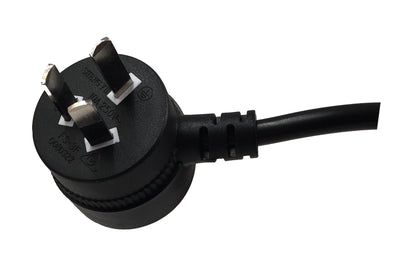 DL 2 Meters Black Piggyback Plug Main Power Extension Cord 240V 3 Pin 10A 1.0mm Cable