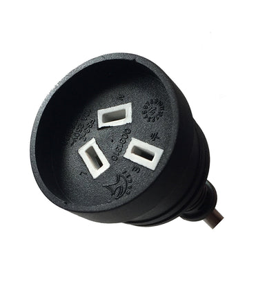 DL 2 Meters Black Piggyback Plug Main Power Extension Cord 240V 3 Pin 10A 1.0mm Cable