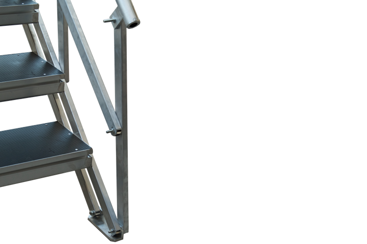Event Lighting  ESTGSR4 - One Side Stage Stairs Rail for 4-Steps Stairs