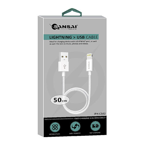 Lightning to USB Cable 50cm SANSAI IPH-C502