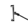 2 in 1 Tablet Tripod Floor Stand with Telescopic Boom Arm and 360° Mount Holder Clamp