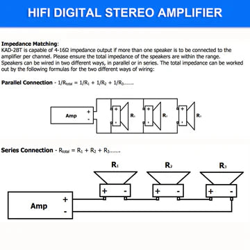 HiFi Digital Stereo Amplifier Bluetooth USB SD FM Class D 200W 2 x Mic