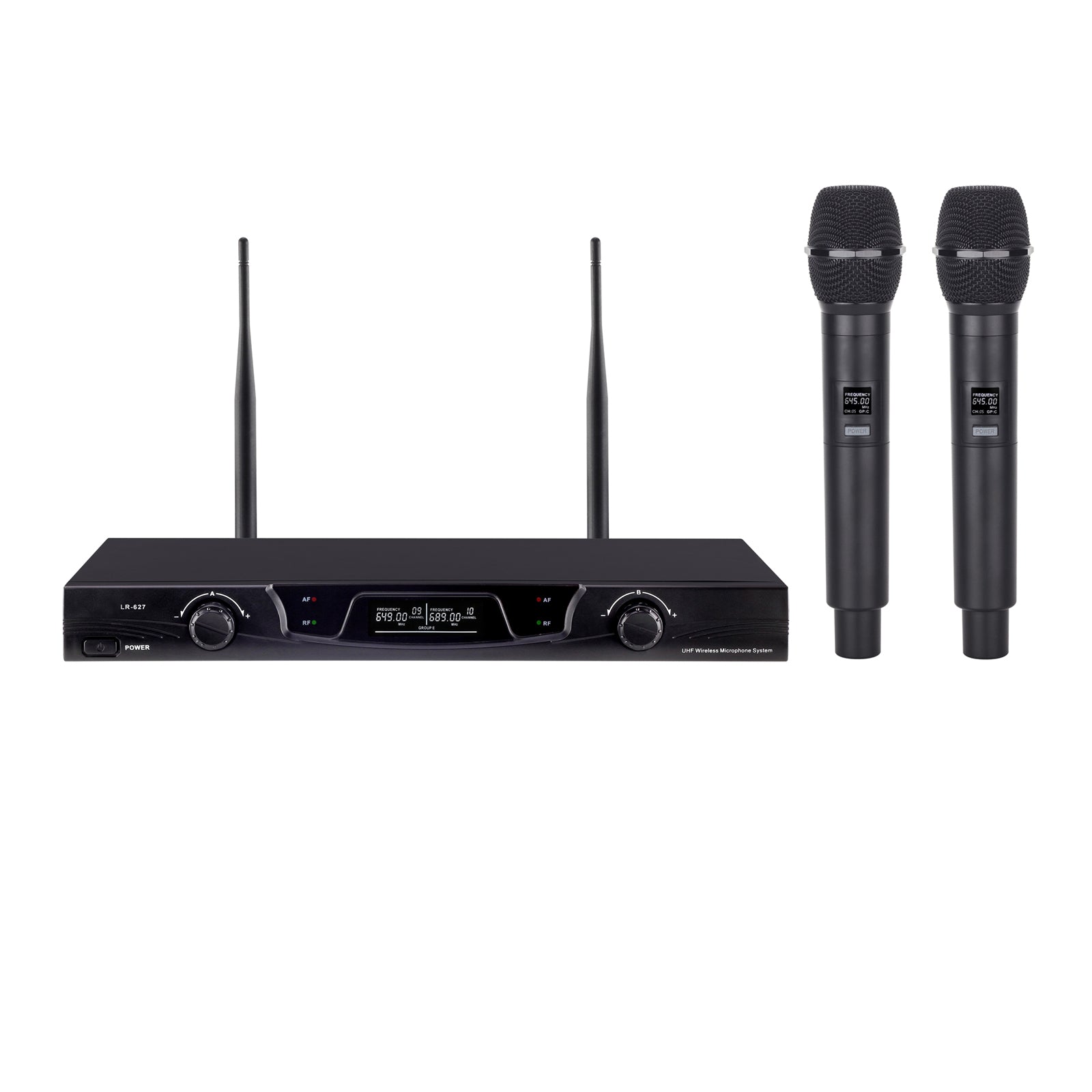 Dual Wireless Microphone System Choose Headset Handheld Lavalier Mic 2x Cordless System