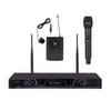 Dual Wireless Microphone System Choose Headset Handheld Lavalier Mic 2x Cordless System