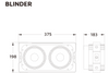 Event Lighting BLINDERRGBW - 2x 100 W RGBW 4-in-1 COB LED Blinder
