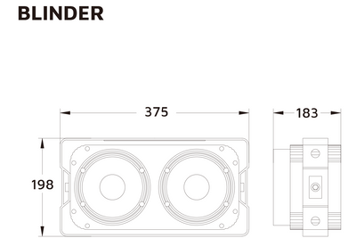 Event Lighting BLINDERRGBW - 2x 100 W RGBW 4-in-1 COB LED Blinder