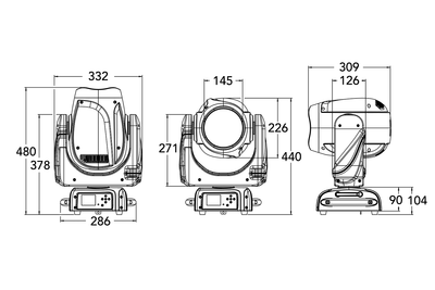 HAVOCB120-WH - 120W Beam Moving Head (White)