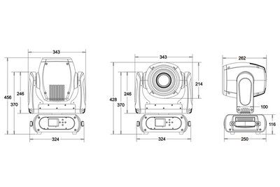 Event Lighting M1S180W - 180W LED Spot Moving Head