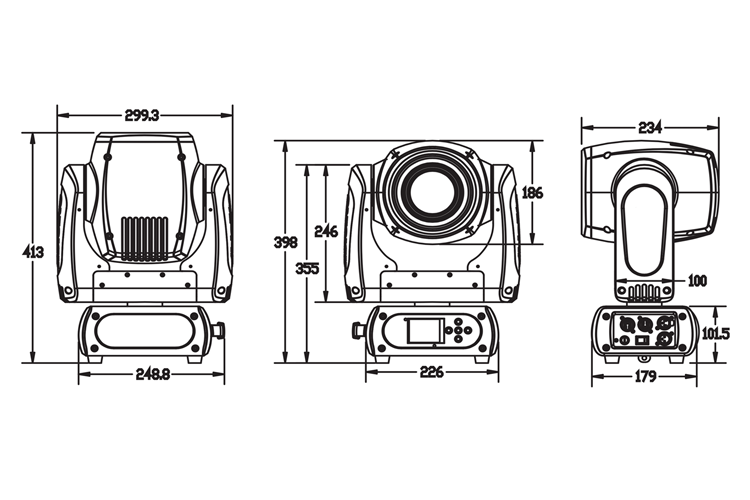 Event Lighting M1S75W - 75W Spot Moving Head