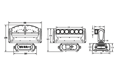 Event Lighting M6B10RGBW - 6 x 10W RGBW Multihead Beam Mover