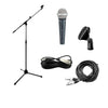 MICROPHONE PACKAGE with Mic XLR CABLE LEAD MIC STAND & Bag for KARAOKE VOCAL