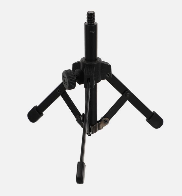 Mini Desktop Microphone Stand Robust Metal Foldable Design