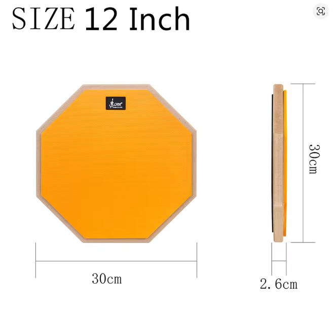 12" Mute Drum Practice Pad + Adjustable Snare Drum Stand