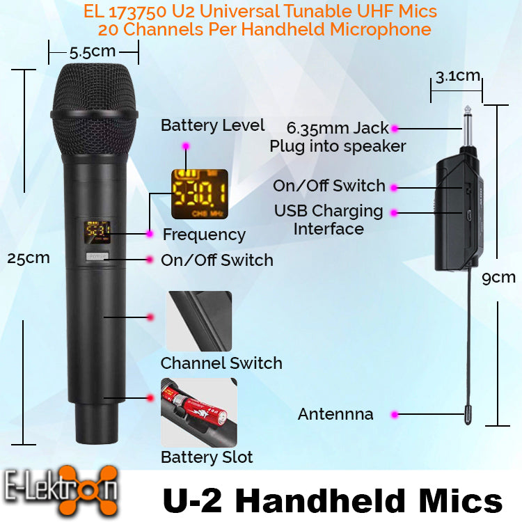 QTX Quest QKS12 Speaker Bluetooth Active Loud Sound System PA with 2 Tunable UHF Microphones