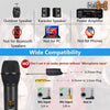 2x15" Inch Karaoke Set 1800w Powered Bluetooth TWS Speakers + 2 Tuneable UHF Wireless Microphones + Stands