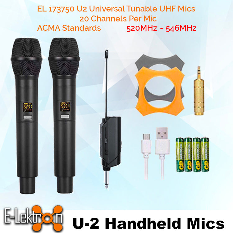 QTX Quest QKS12 Speaker Bluetooth Active Loud Sound System PA with 2 Tunable UHF Microphones