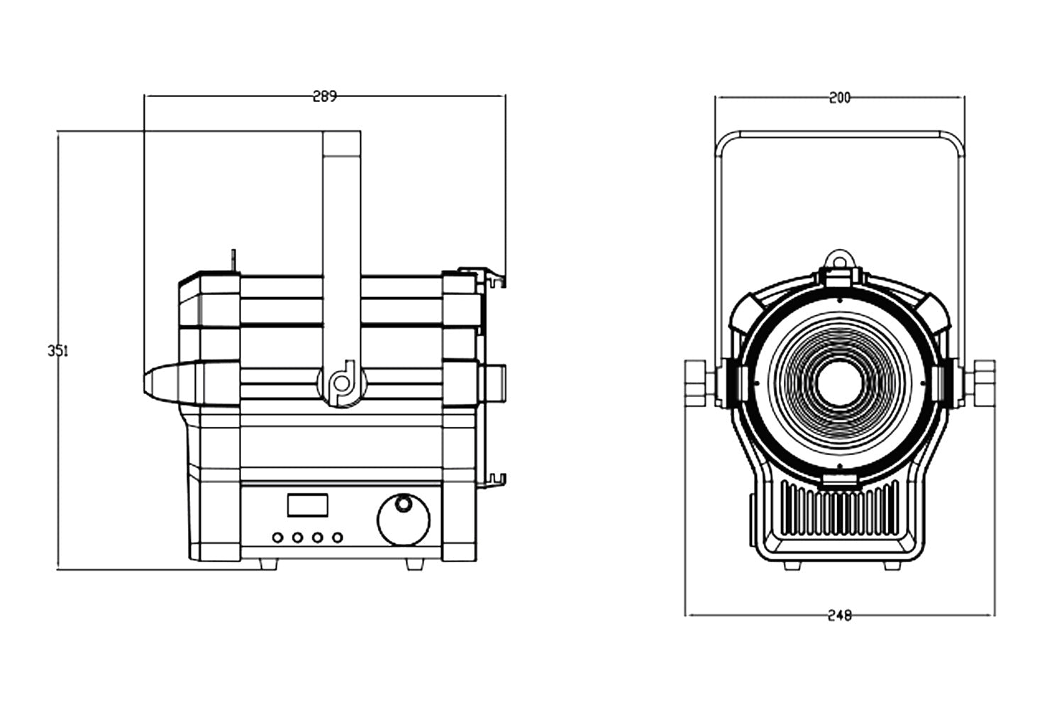 Event Lighting OPERAC100VWF - Compact Fresnel Engine with 100W COB Variable White LED