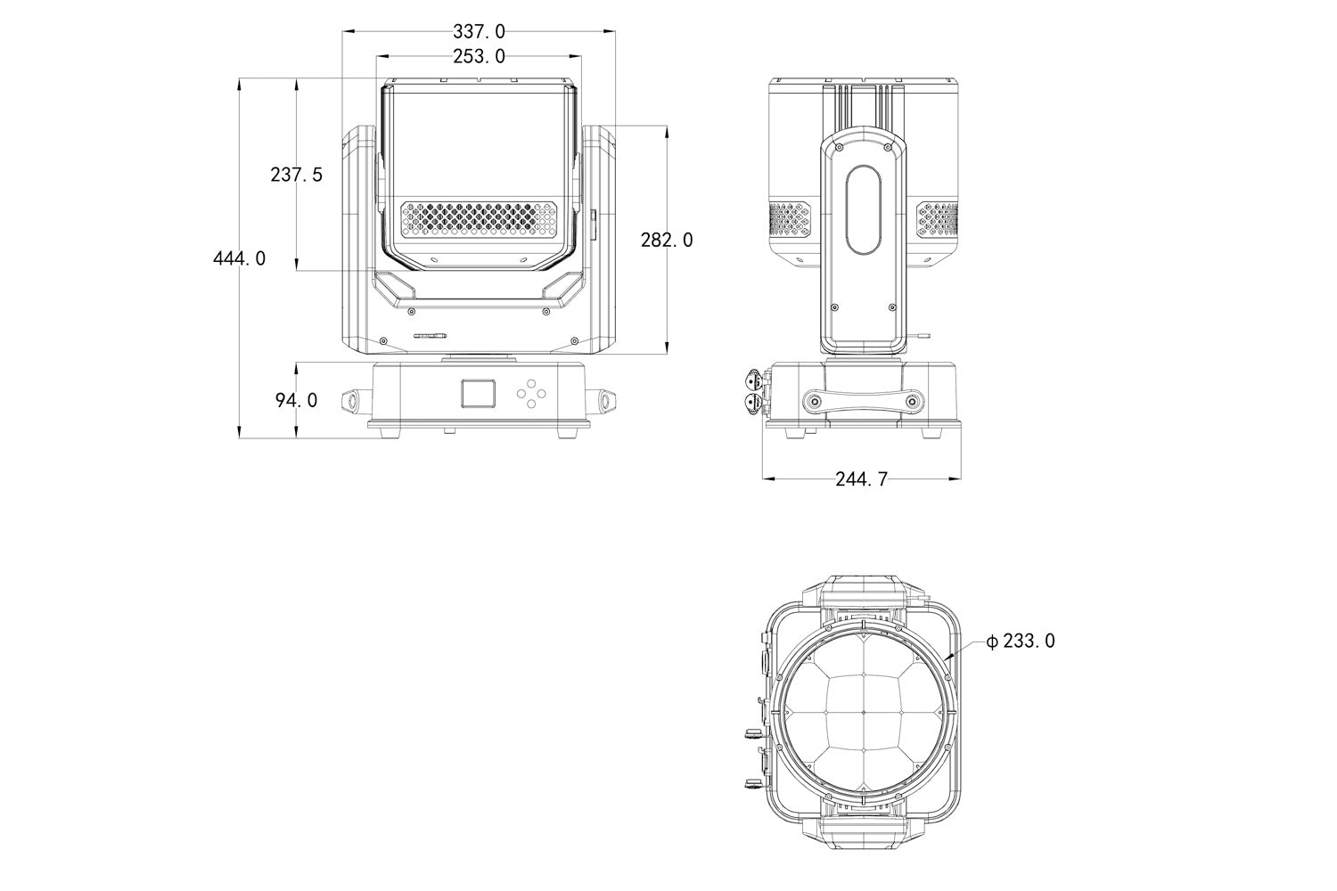 OUTBACK12X40W - 12 x 40W Zoom Wash Outdoor Moving Head