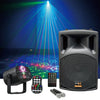 Karaoke System with 15" 900w Bluetooth Speaker + Wireless Mics + Colour Disco Laser Light