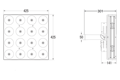 Event Lighting PAN 4x4x30 - 16 x COB RGB 30W LED Pixel Control Panel