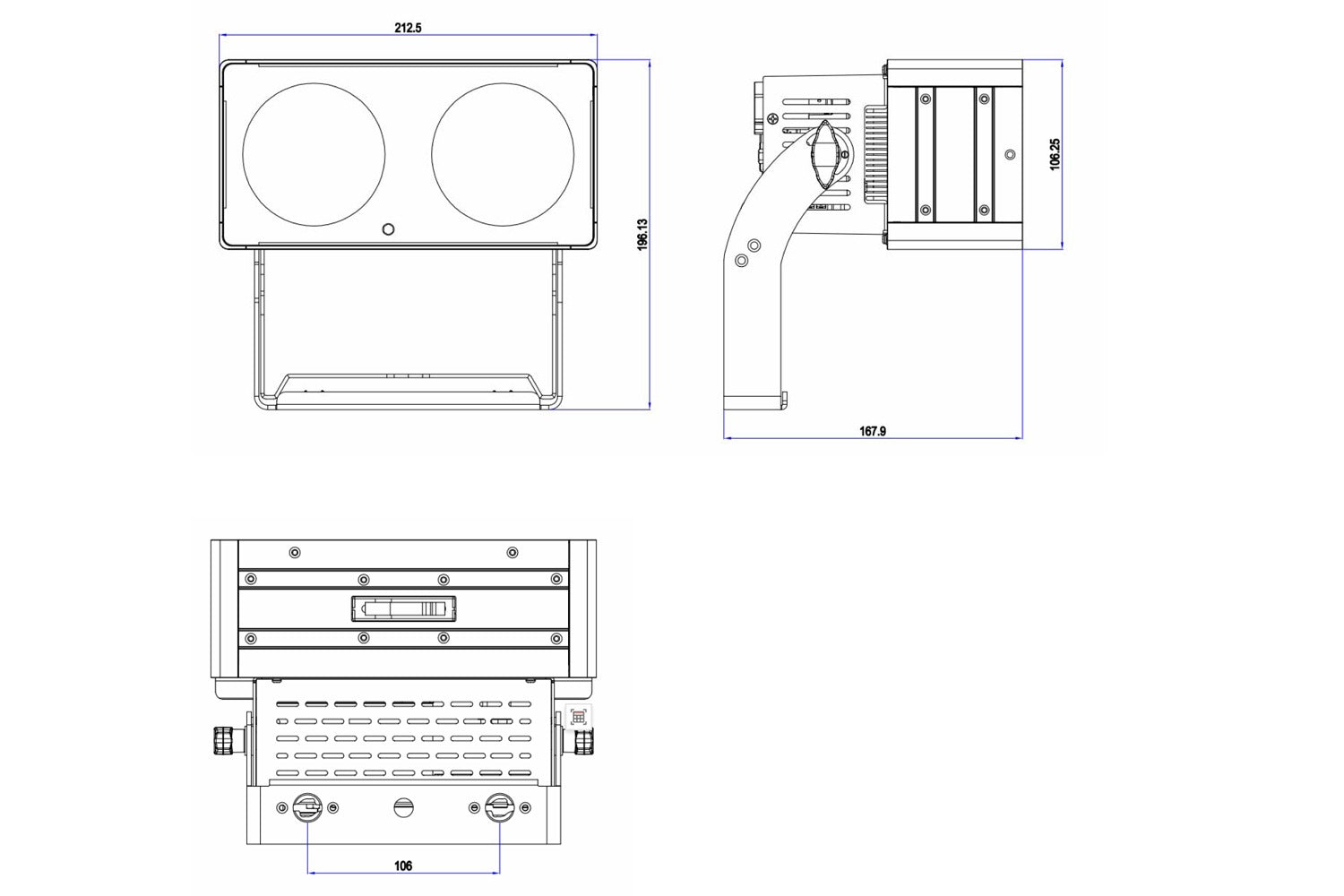Event Lighting  PANX21 - 2 x 40W COB RGB+CW+WW Pixel Control Panel