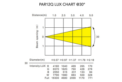 PAR12Q-WH - Indoor Pro Par with 12 x 8W RGBW LEDs (White)